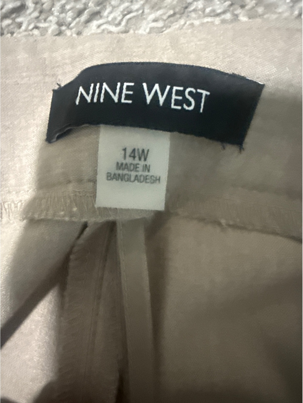 Nine West Women's Beige Dress Pants Size 14W - Picture 2 of 5